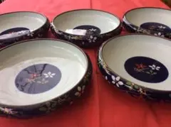 皿(中皿)  ５枚  セット  【有田焼  珠光窯】   ＊＊未使用品