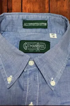 ギットマンブラザーズ シャンブレーBDシャツSサイズ90年代アメリカ製希少品