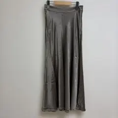 ZARA サテンスカート　カーキ　XSのサムネイル