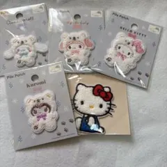 セリアサンリオもふもふワッペン7点セット