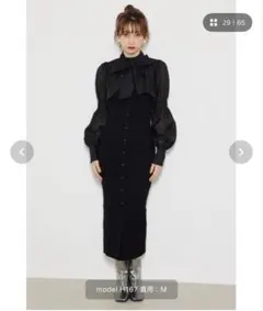 ボレロセットレイヤードニットワンピース