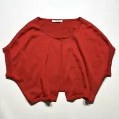 美品✨ Max Mara カーディガン クロップド シルク リネン レッドのサムネイル