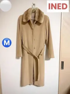INED イネド ロングコート ベージュ カシミヤ レディース 9号 M - メルカリ