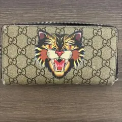 GUCCI GGスプリーム キャット ラウンドファスナー長財布のサムネイル