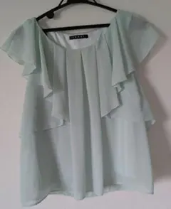 Mサイズ美品 INGNI イング Mミントグリーン シフォン オフショルダー