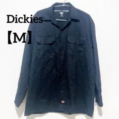 【人気】Dickies FLEX ディッキーズ 長袖 ワークシャツ 黒 Mサイズ