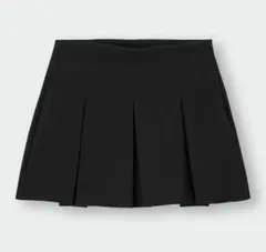 GU ローウエストプリーツミニスカート インパン付きMサイズ ブラック