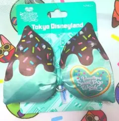 東京ディズニーランド　パルパルーザ　ヴァネロペ　ヘアゴム　リボン　チョコミント