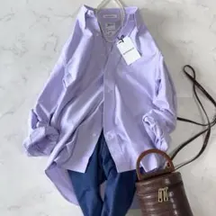 新品タグ付✨2024 MADISONBLUE B.D. シャツ パープル 01のサムネイル