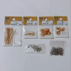 アクセサリーパーツ まとめ売りセット（Tピン・ヒートン・花座・丸カンなど）