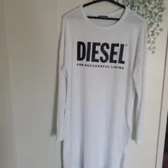 DIESEL 長袖カットソー ホワイト ロゴプリントのサムネイル