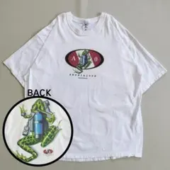 90s Tシャツ 半袖 カエル アニマル ビッグプリント オーバーサイズ