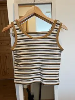リブタンクトップ タンクトップ
