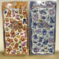 【国内正規品】プチドロップステッカー　プーさん　スティッチ