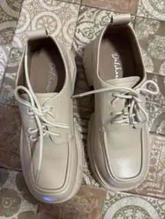 D+AF 厚底ベージュローファー 23.5cm