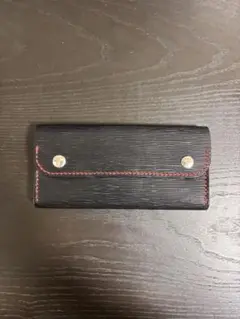 黒の合成皮革 スマートフォン入れ