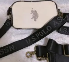 U.S. POLO ASSN. ショルダーバッグ ベージュ