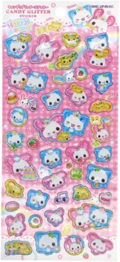 キャンディグリッターステッカー　ハッピーマーチ