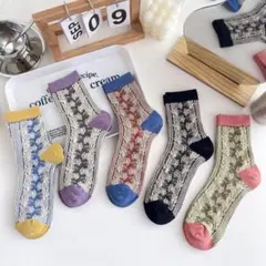 レディース 靴下 可愛い♡レース ソックス 5足セット インポート トレンド
