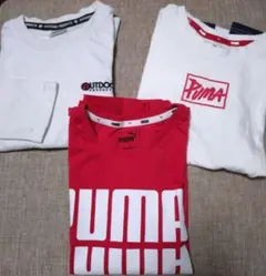 男児トップス 3枚セット 140 PUMA半袖×2 OUTDOOR長袖