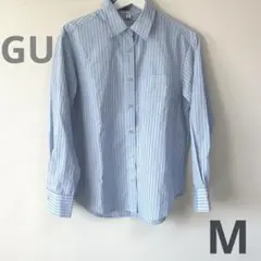 GU ストライプ柄 長袖シャツ Mサイズ