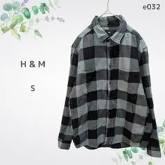 H&M（エイチアンドエム）シャツ Sサイズ チェック柄フランネルシャツ