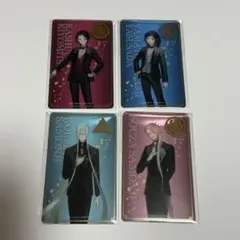 刀剣乱舞　大本丸博　祝装　箔押しクリアカード　4枚　沖田組　左文字