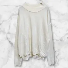 エージープラス ＊ 長袖ニット ハイネック 薄手 シンプル 白 春 レディースのサムネイル