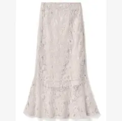 ハイウエストレースマーメイドスカートpm025