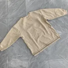 LEPSIM スウェットプルオーバー ベージュ クルーネック 裏起毛 Fサイズ
