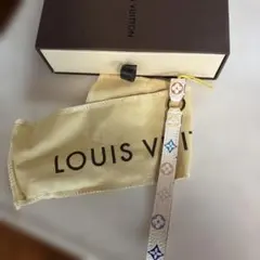 新品未使用　LOUIS VUITTON マルチカラーモノグラムストラップ　白のサムネイル