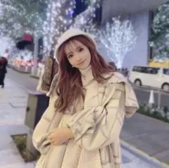 SNIDEL ビッグカラージャガードウールコート