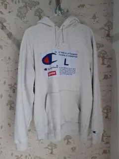 Supreme×Champion グレー Lサイズ パーカー