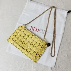 RED VALENTINO チェーンショルダーバッグ フラワーパズル イエロー 
