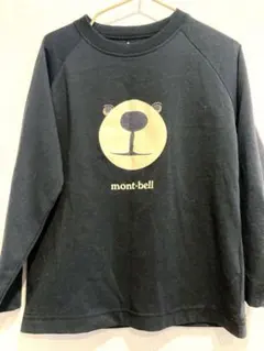 mont-bell クマ顔プリント Tシャツ 黒