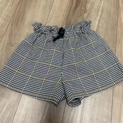 petit main チェック柄ハーフパンツ 110cm