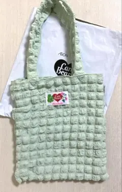 carebears　ケアベア　バッグ　ポップコーン　トートバッグ　緑　推し活