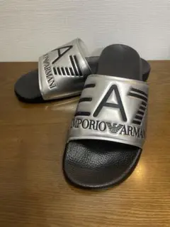 EA7 EMPORIO ARMANI シャワーサンダル シルバー 黒　約26cmのサムネイル