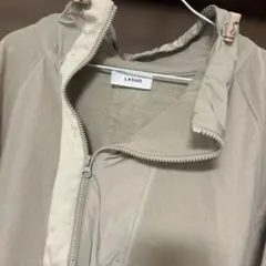 LASUD フーデッド ロングワンピース ベージュ