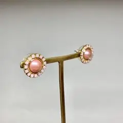 スワロフスキークリスタル&ローズパールのピアス☆ 【新品○未使用】