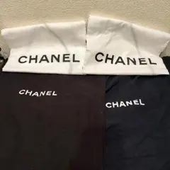 シャネル 巾着 保存袋4点セット 布袋 ポーチ CHANEL 靴 付属品 非売品