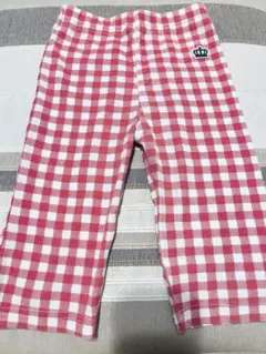 ベビードール　ウルトラストレッチ6分丈ハーフパンツ ピンク　白　チェック