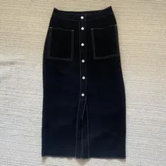 【中古品】ZARA ザラ　ボタン付フロントスリットタイトスカート
