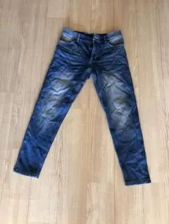 ダークブルー デニムジーンズ Mサイズ　裏起毛