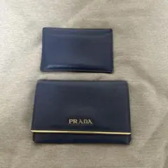 PRADA 二つ折り財布 ネイビーのサムネイル