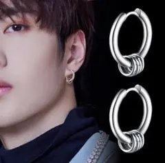 ♥️大人気♥️ピアス　シルバー　ユニセックス　フープ　アクセサリー　カジュアル