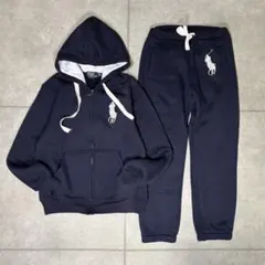 セットアップ　ラルフローレン　スウェットパーカー　ビッグポニー　90s　刺繍