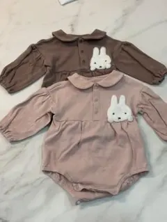 ブランシェス　 branshes ミッフィー　ロンパース　2点セット　双子