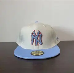 New Era 59FIFTY ベージュ 水色 キャップ