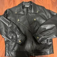 ブラックレザーライダースジャケット